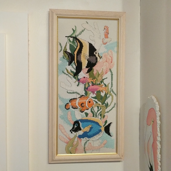 ? Other - Framed sea life cross stitch